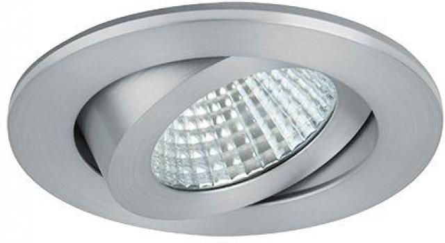 ARDEBO.de Brumberg LED-Einbaustrahler Alufarben 230V 9,8W, 3000K (33353253)