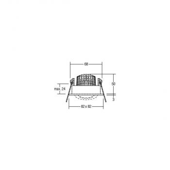 Brumberg LED-Einbaustrahler IP65 dim2warm, 6W, 460lm, 1800-3000K, aluminium matt (12445253)