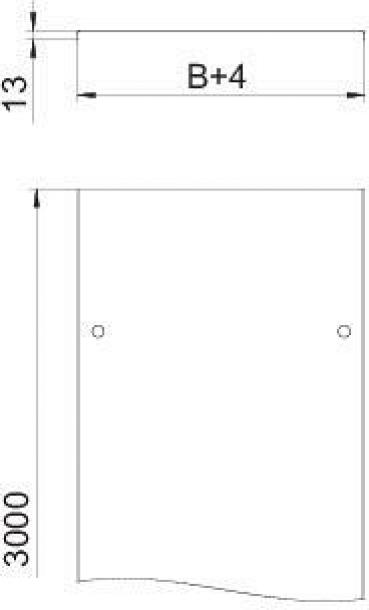 OBO Bettermann DRL/300 Kabelrinnendeckel mit Drehriegelverschluss, B: 300 mm (6052304), 3 m