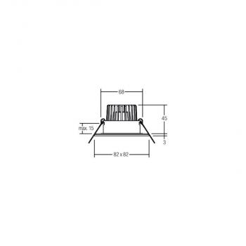 Brumberg BB16 LED-Einbaudownlightset V4A IP54 Phasenabschnitt dimmbar, 6W, 680lm, 3000K, edelstahl (39376423)