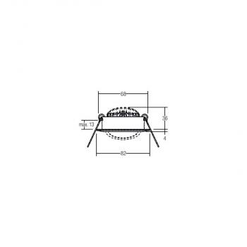 Brumberg BB03 LED-Einbaustrahlerset schaltbar, 6W, 640lm, 3000K, chrom (38363023)