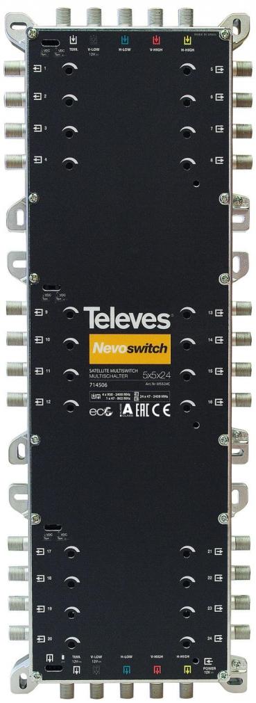 ARDEBO.de Televes MS524C NevoSwitch 5 Eingänge - 24 Ausgänge (714506)