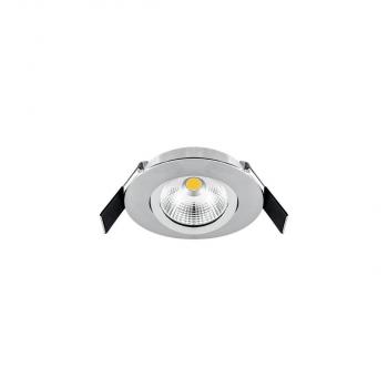 ARDEBO.de EVN LED Deckeneinbauleuchte Rund - schwenkbar IP44 - 200-240V, 6W, 683lm, 3000K, chrom (ESW44N61502)