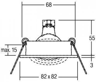 Brumberg Niedervolt-Einbaustrahler, GX5,3, 50W, weiß (0065.07)