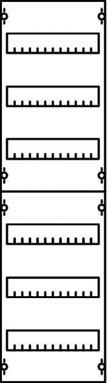 ARDEBO.de STRIEBEL & JOHN 1V23A /37634 Verteilerfeld BH2, 6-reihig, 1-Feld (2CPX037634R9999), 900x250x120 mm