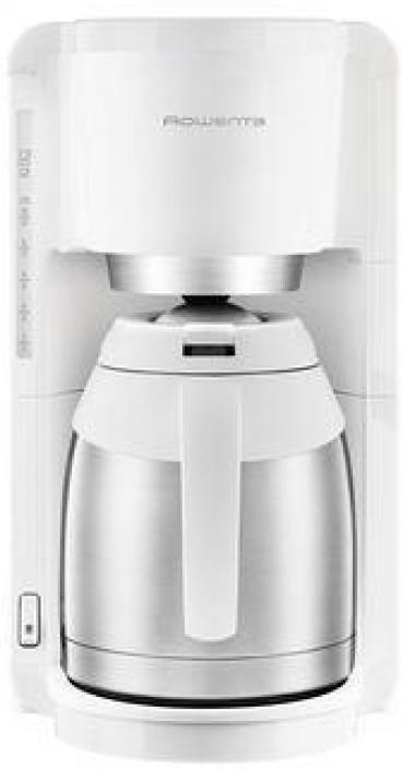 ARDEBO.de Rowenta CT3811 Adagio Thermo-Filterkaffeemaschine, 1,25l, 10-15 Tassen, Tropfstopp, weiß/edelstahl