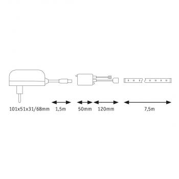 Paulmann SimpLED Strip Set, 26W, 7,5m, weiß (789.79)