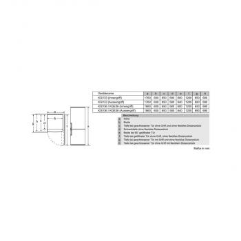 Bosch KGE36AICA Stand Kühl-Gefrierkombination, 60cm breit, 308l, VitaFresh, LowFrost, Edelstahl mit Antifingerprint