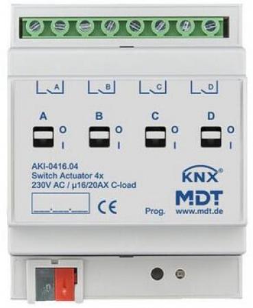 ARDEBO.de MDT AKI-0416.04 Schaltaktor 4-fach, 230VAC, 16/20A