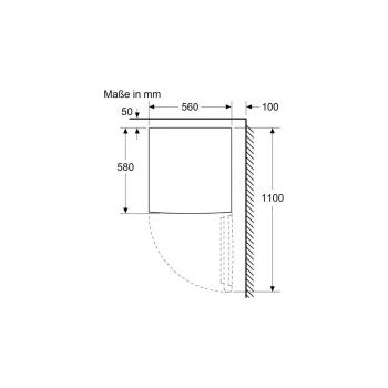 Bosch KTR15NWEA Tischkühlschrank, 56cm breit, 134l, LED Beleuchtung, MultiBox