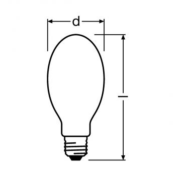 LEDVANCE NAV E 250 SUPER 4Y 50W Natriumdampflampe 31600lm, E40