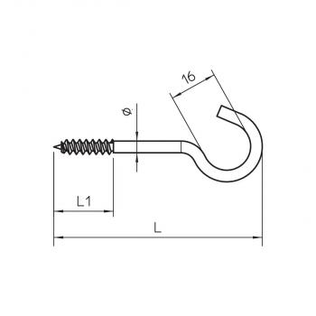 OBO Bettermann Deckenhaken 915 3.9X60 G (3450066)