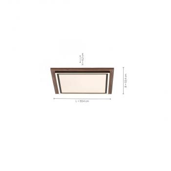 Paul Neuhaus LED-Deckenleuchte, Holzoptik, dimmbar, Fernbedienung, CCT, 44W, 5100lm (6141-79)