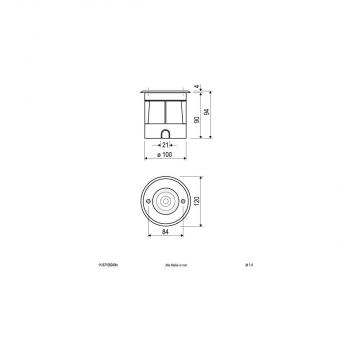 EVN LED Bodeneinbauleuchte - rund - EDS / Alu IP67 - 100-240V - 6W - 4000K - 432lm, edelstahl (PC67106040N)