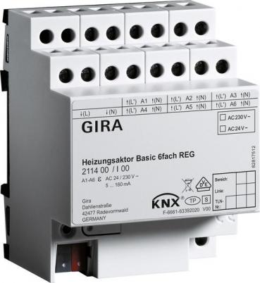 ARDEBO.de Gira 211400 Heizungsaktor 6f basic KNX REG