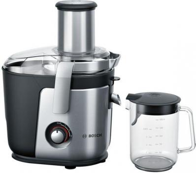 ARDEBO.de Bosch MES4010 Entsafter VitaJuice 4, 1200 W, DripStop, Easy storage, silber/schwarz