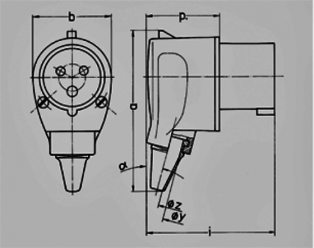 Mennekes (1411) Winkelstecker