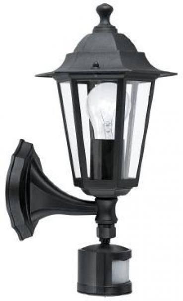 ARDEBO.de Eglo Laterna 4 Wandleuchte, E27, 60W, schwarz (22469)