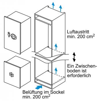 Neff GI1113FE0 N50 Einbau Gefrierschrank, Nischenhöhe: 72 cm, 72 L, Flachscharnier, LowFrost, Super Gefrieren