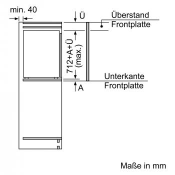 Neff GI1113FE0 N50 Einbau Gefrierschrank, Nischenhöhe: 72 cm, 72 L, Flachscharnier, LowFrost, Super Gefrieren