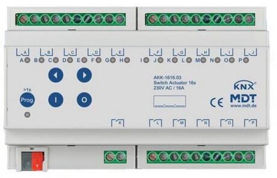 ARDEBO.de MDT AKK-1616.03 Schaltaktor 16-fach, REG, 230VAC, 16A