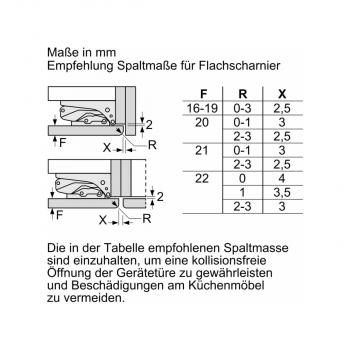 Neff KI5872FE0 N50 Einbau Kühl-Gefrierkombination, 54cm breit, 270L, Festtürtechnik, LowFrost, BigBox, LED Beleuchtung