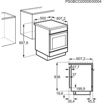 AEG CCB54483BM Standherd, 57 L, 50 cm breit, Bio-Garen, Geschirrwagen, edelstahl (943005435)