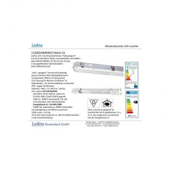 Ledino LED-Feuchtraumlichtleiste 24W Niehl 24, Stall geeignet, 1565mm (11300244004023)