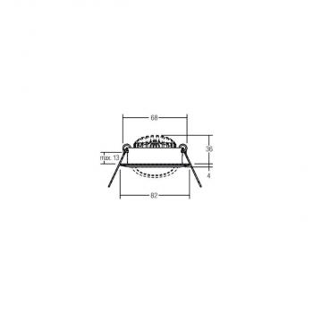 Brumberg BB03 LED-Einbaustrahlerset Phasenabschnitt dimmbar, 6W, 640lm, 3000K, chrom (39363023)