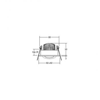 Brumberg LED-Einbaustrahler IP65, 6W, 650lm, 3000K, aluminium matt (12355253)