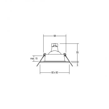 Brumberg Einbaudownlight V4A IP54 GX5,3, 35W, edelstahl (26005220)