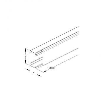 Niedax LUK 100.100 Leitungsschutzkanal mit Deckel, HxBxL 100x100x2000mm, 2m, Stahl, bandverzinkt (LUK 100.100)