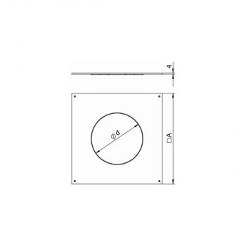 OBO Bettermann DUG 250-3 R4 Montagedeckel, 250-2/3, für R4, 282x282x4mm (7400471)