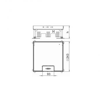 OBO Bettermann RKSN2 9 VS 25 Quadratische Kassette, mit Schnurauslass, 242x243mm, A2 (7409220)