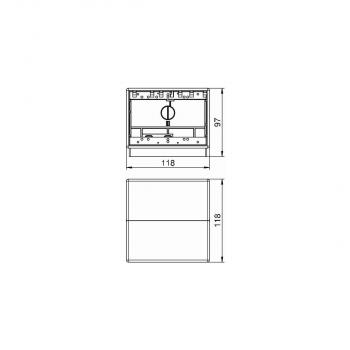 OBO Bettermann T4B 00C 9011 Telitank 118x118x97mm, graphitschwarz (7408292)