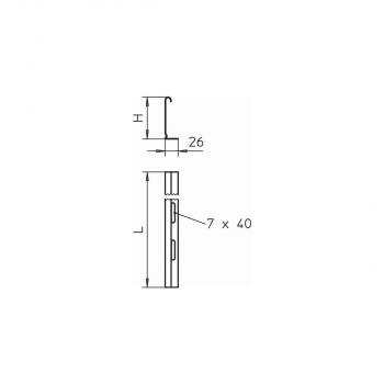 OBO Bettermann TSG 45 FS Trennsteg für Kabeltragsysteme, 45x3000mm (6062033)