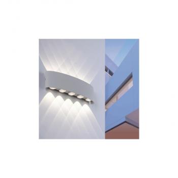 Paul Neuhaus LED-Wandleuchte, ovale Form, warmweiße Lichtfarbe, modern, silber (9489-21)