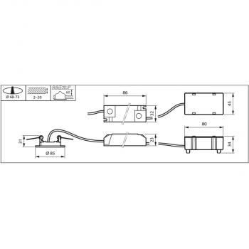 Philips CoreLine SlimDownlight DN145B LED6S/830 PSU II WH, 7,15W, 650lm, 3000K, weiß (33945099)