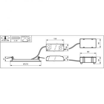 Philips CoreLine SlimDownlight DN145B LED20S/830 PSU II WH, 21W, 2100lm, 3000K, weiß (33949899)