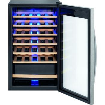 ProfiCook PC-WK 1235 Glastürkühlschrank, 95L, 48cm breit, Anti-Vibrationssystem, Kompressorkühlung, schwarz