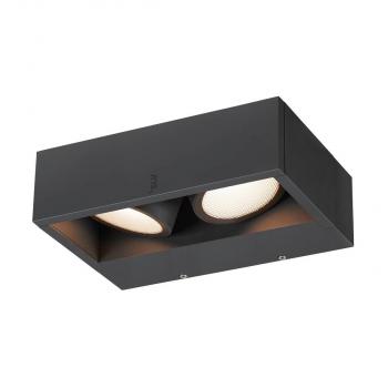 ARDEBO.de SLV ESKINA FRAME WL double Wandaufbauleuchte, LED, CRI80, 95°, 27W, 2200/2400lm, 3000/4000K, anthrazit (1006314)