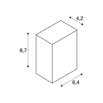 SLV QUAD Wandleuchte, LED, 3000K, IP44, eckig, anthrazit (232465)