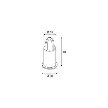 SLV RUSTY CONE 40 Outdoor Standleuchte, TC-DSE, IP54, rund, stahl gerostet, Ø/H 15/40 cm (229431)