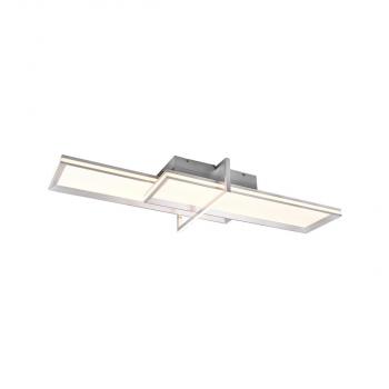 ARDEBO.de Trio Charleston Deckenleuchte, LED, 1 x 22W, 1 x 13,5W, 3000K, aluminium gebürstet (672110505)