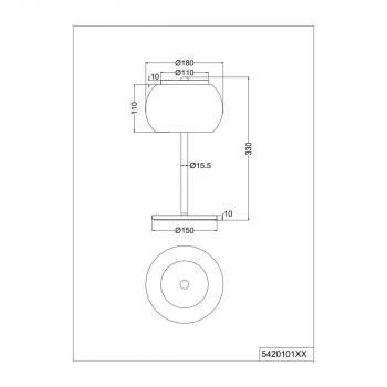 Trio Madison Tischleuchte, LED, 8W, 800lm, 3000K, schwarz-chrom (542010132)