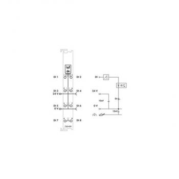 Wago 750-430 8-Kanal-Digitaleingang, DC 24 V, 3 ms