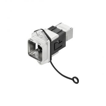 ARDEBO.de Weidmüller IE-BSS-V14M-RJ45-C Flansch RJ45, IP67, Flansch V14 Metall, Kupplung RJ45 - RJ45, Normflansch mit RJ45-Adapter, Cat.6A / Class EA (ISO/IEC 11801 2010) (1012310000)