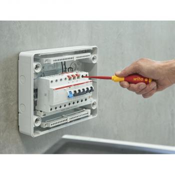 Wiha 3201 VDE-Schraubendreher-Set, SoftFinish®, electric slimFix Schlitz, bis 1.000 V AC, 6-teilig (36455)