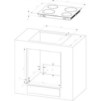 Wolkenstein WMOC 90 EEK: A Einbauherdset mit , 60 cm breit, 66 L, Timer, Grillfunktion, Energiesparfunktion, schwarz