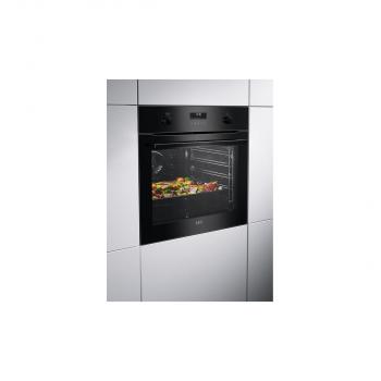 AEG BPK556260B EEK: A+ Dampfbackofen, 60cm breit, 71 Liter, Pyrolyse, Steambake, Kerntemperatursensor, Touchbedienung, schwarz